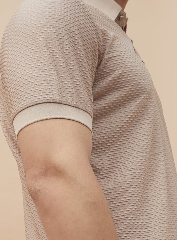 BOSSINI Textured Polo T-shirt