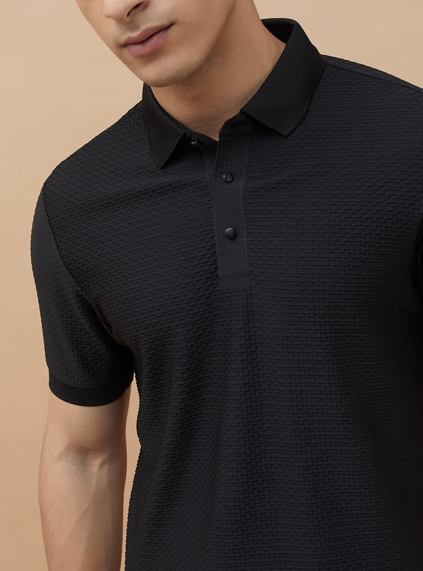 BOSSINI Textured Polo T-shirt