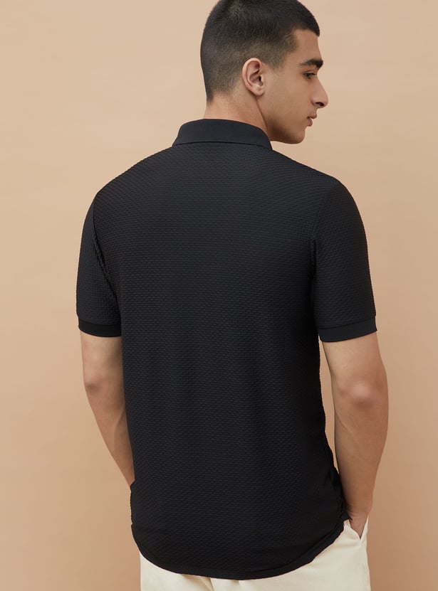 BOSSINI Textured Polo T-shirt