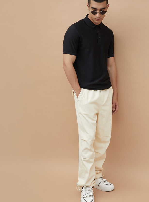 BOSSINI Textured Polo T-shirt