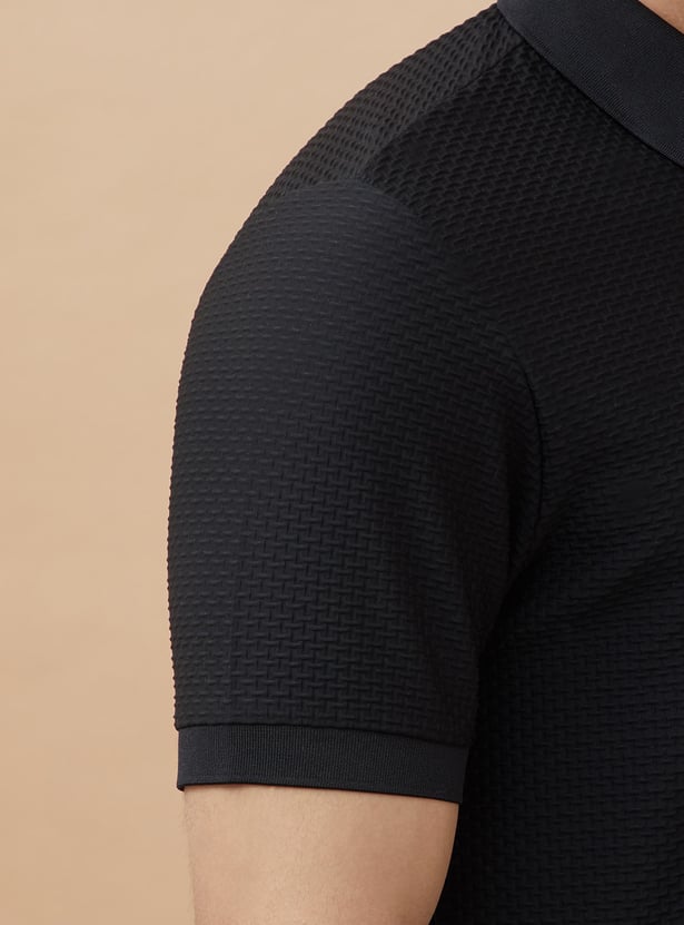 BOSSINI Textured Polo T-shirt