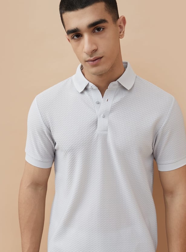 BOSSINI Textured Polo T-shirt