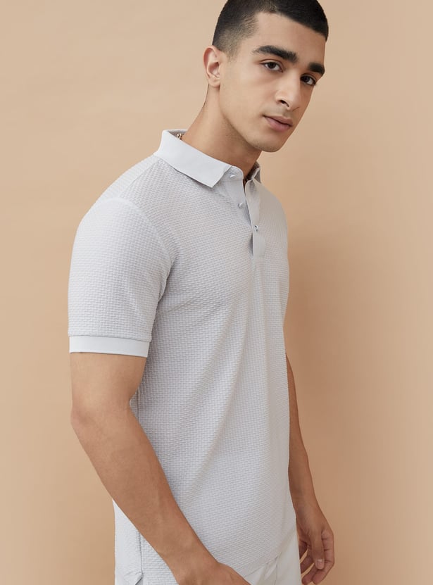 BOSSINI Textured Polo T-shirt