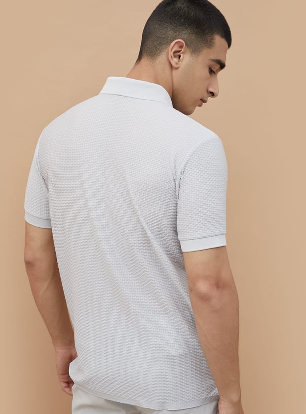BOSSINI Textured Polo T-shirt