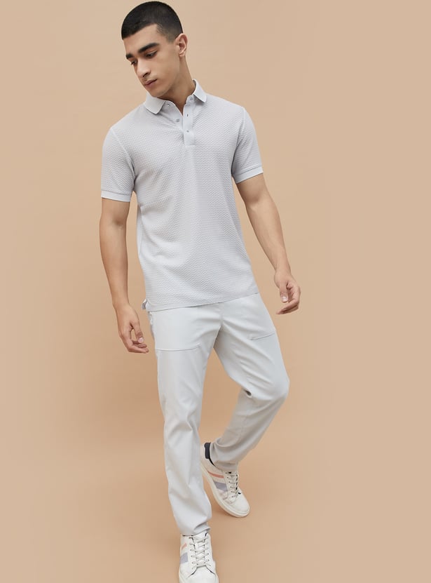 BOSSINI Textured Polo T-shirt
