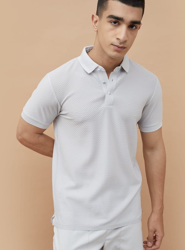 BOSSINI Textured Polo T-shirt