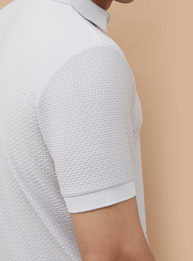 BOSSINI Textured Polo T-shirt