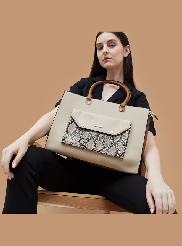 CODE Colourblocked Shoulder Bag