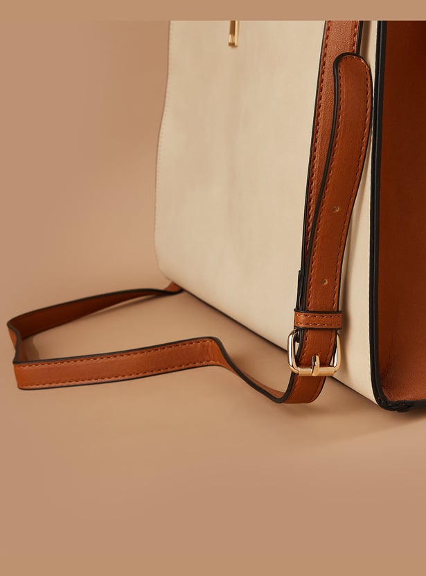 CODE Colourblocked Shoulder Bag