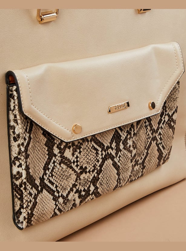 CODE Colourblocked Shoulder Bag