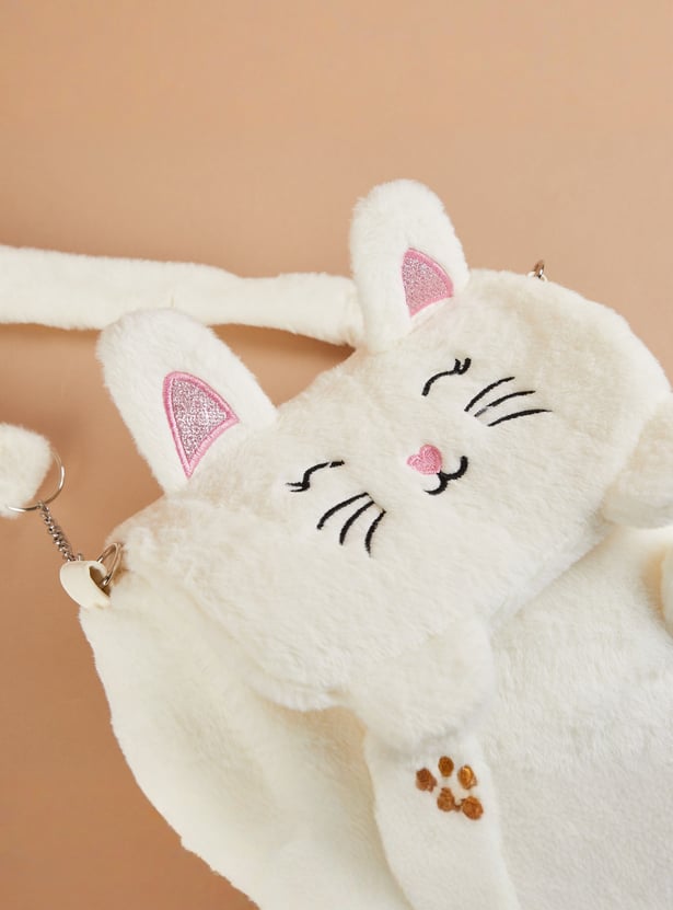 GINGER Girls Fuzzy Kitty Backpack