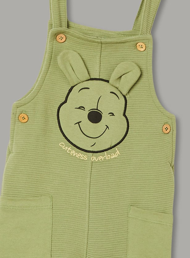 JUNIORS Boys Winnie the Pooh Dungaree with T-shirt
