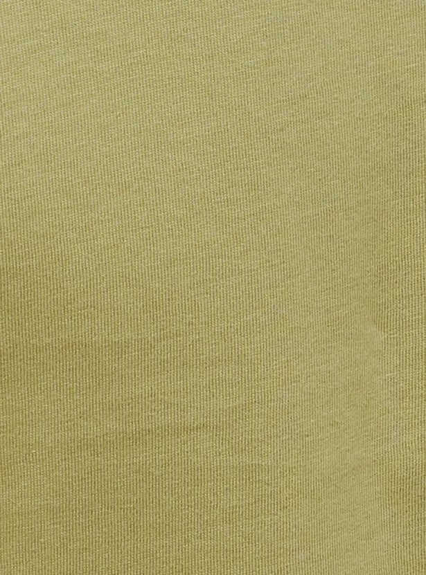 GINGER Textured Round Neck T-shirt
