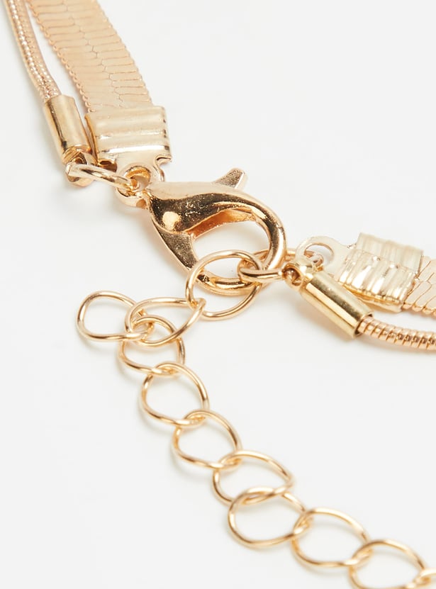GINGER Layered Bracelet with Bow Charm