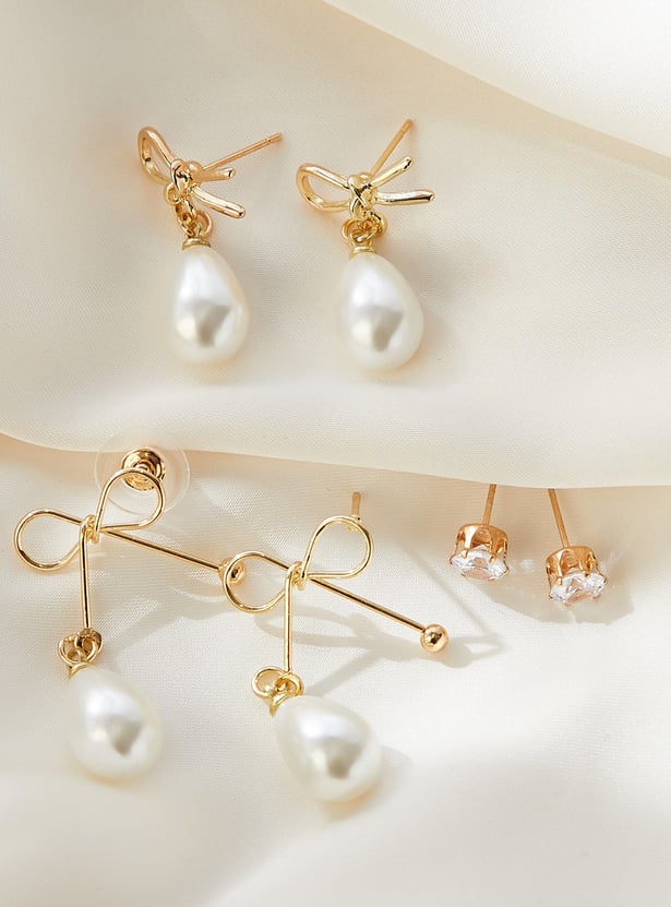 GINGER Assorted Drop and Stud Earrings - Pack of 4