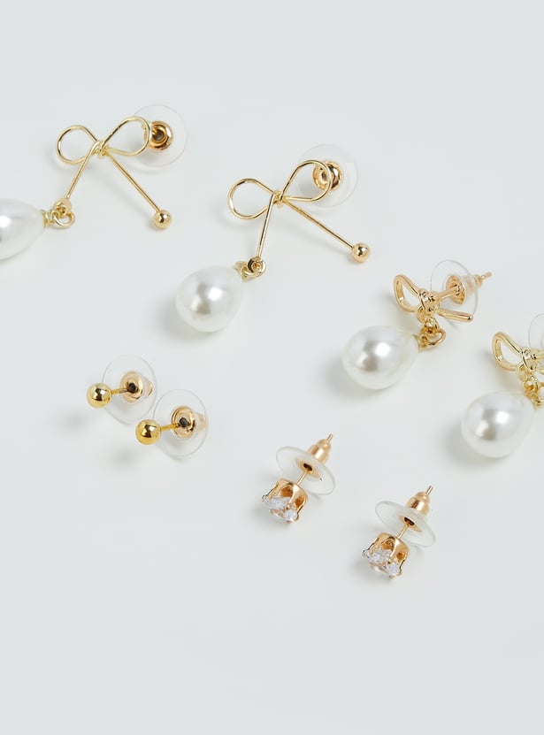 GINGER Assorted Drop and Stud Earrings - Pack of 4