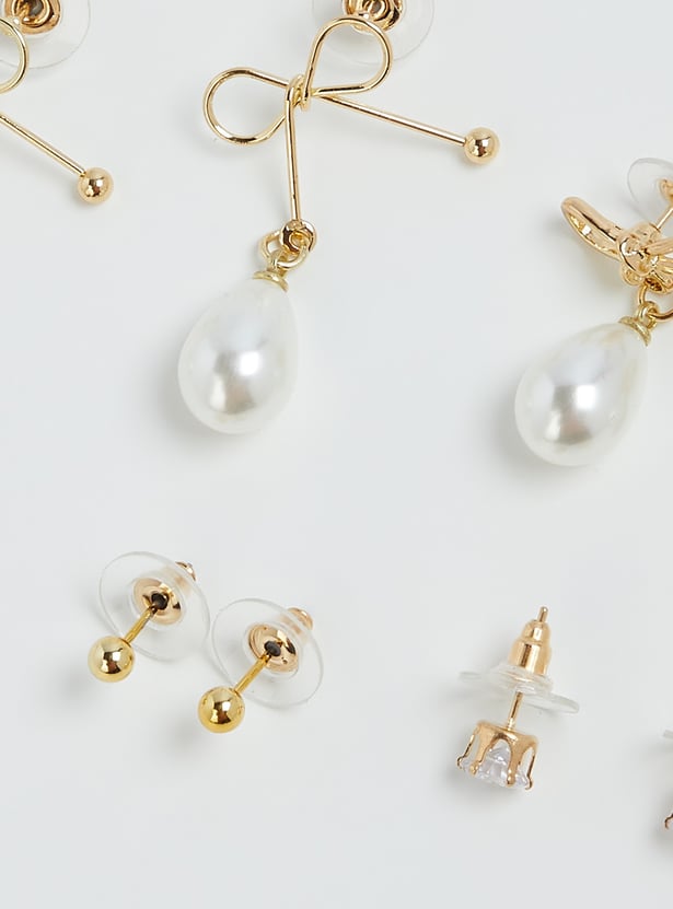 GINGER Assorted Drop and Stud Earrings - Pack of 4