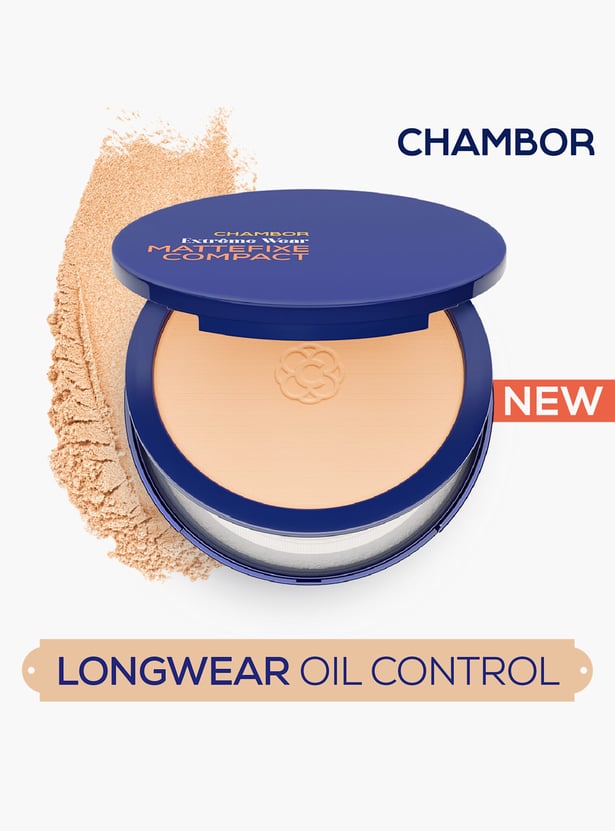 CHAMBOR Extreme Wear Mattefixe Compact Powder - 202 Neutral Light - 9g