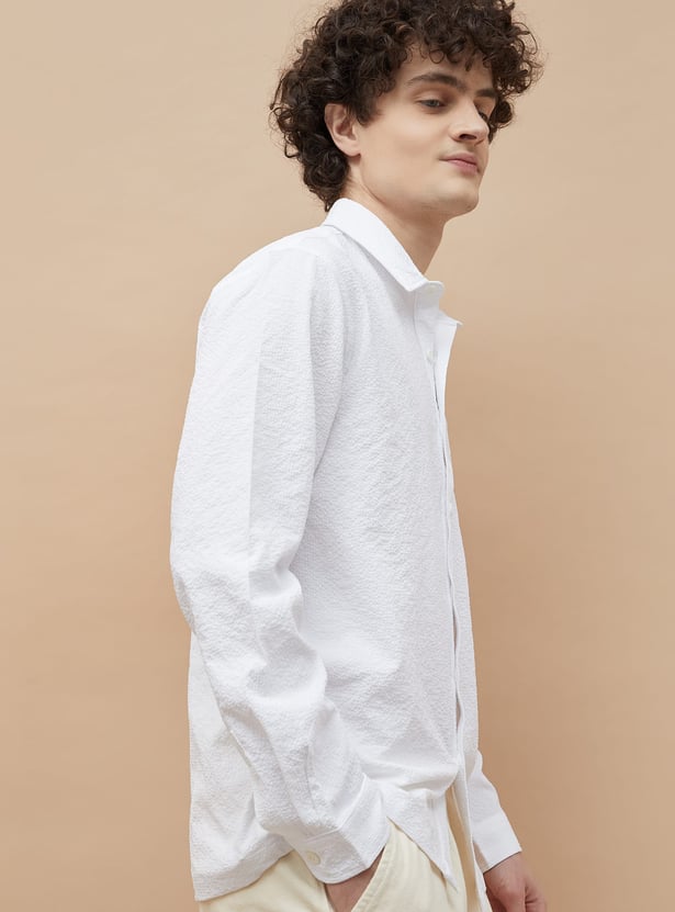 BOSSINI Textured Regular Fit Shirt
