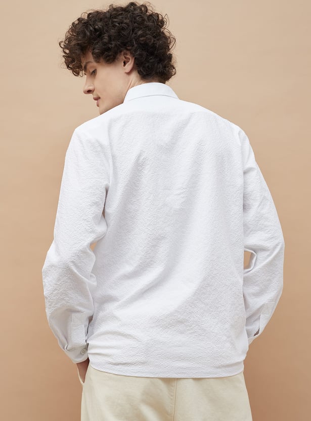 BOSSINI Textured Regular Fit Shirt
