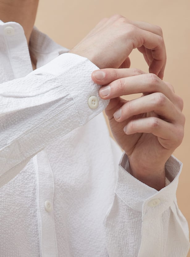 BOSSINI Textured Regular Fit Shirt