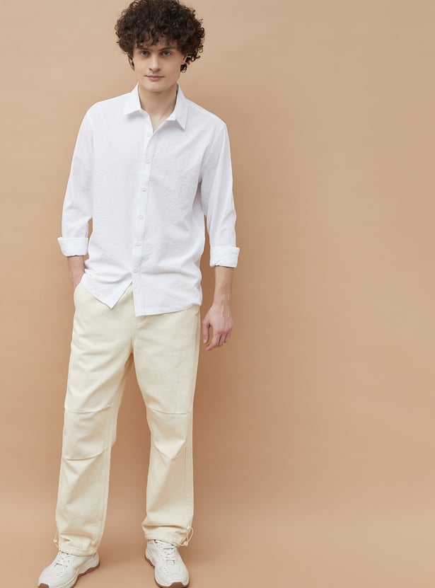 BOSSINI Textured Regular Fit Shirt