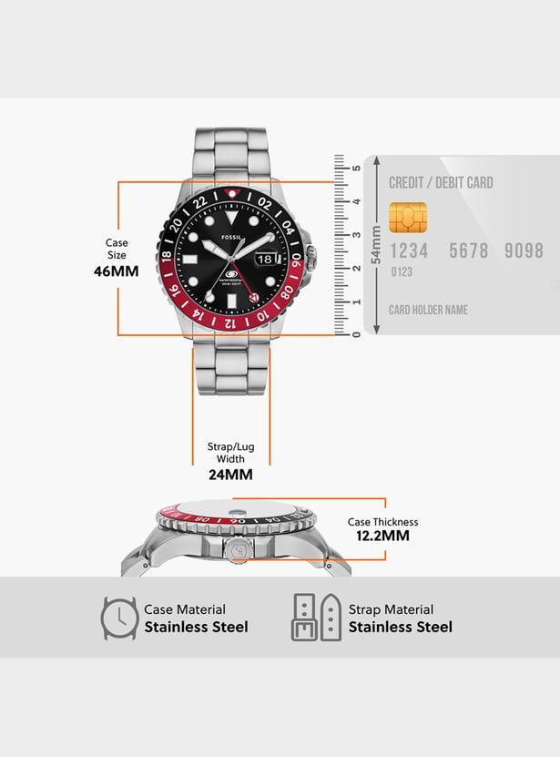 FOSSIL Blue Gmt Bracelet Strap Multifunction Watch - FS6092I