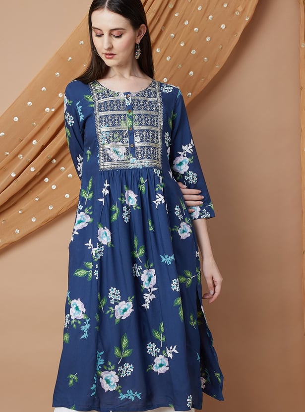 MELANGE Embellished A-line Kurta