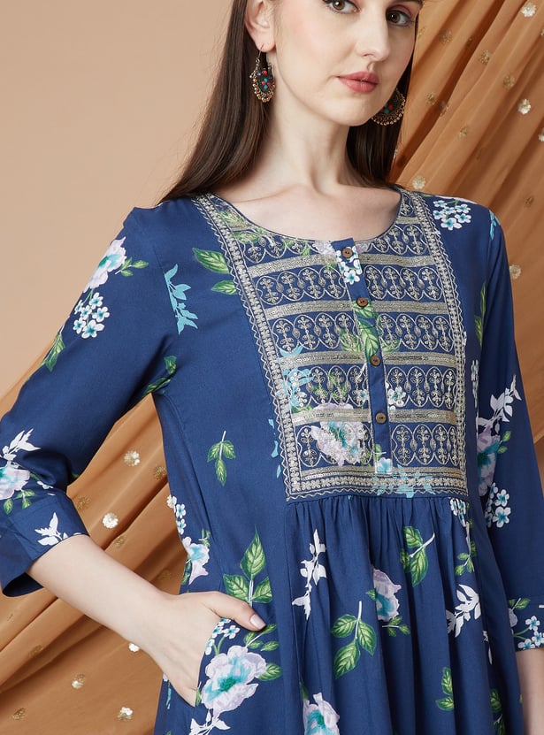 MELANGE Embellished A-line Kurta