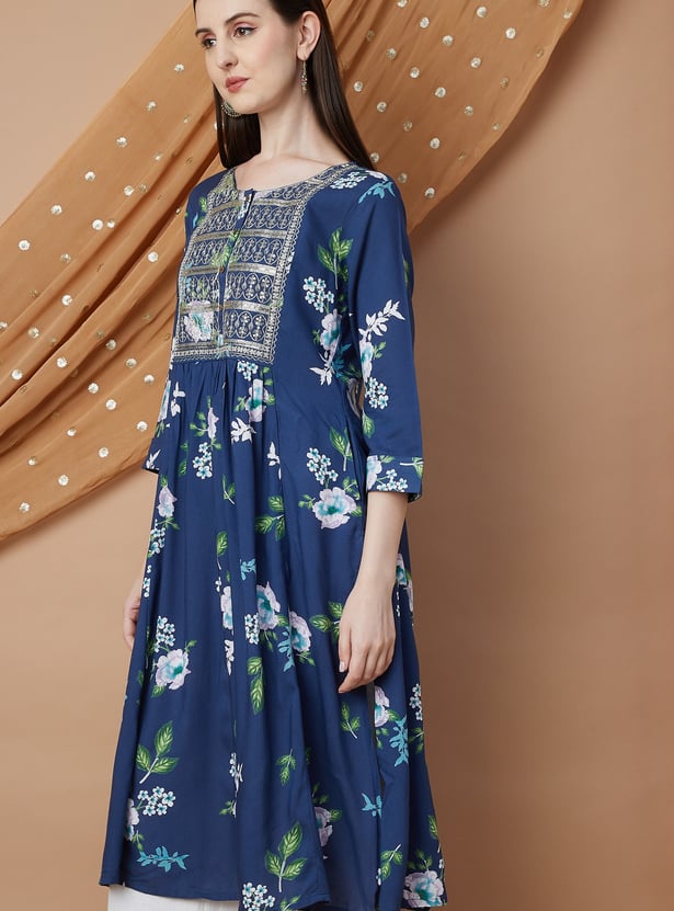 MELANGE Embellished A-line Kurta