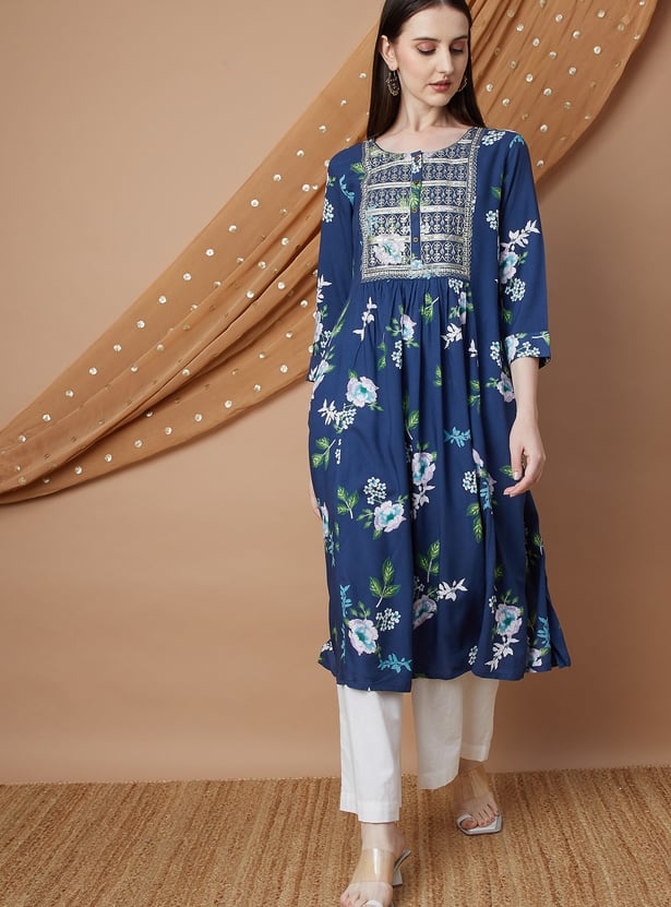 MELANGE Embellished A-line Kurta