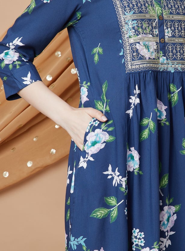 MELANGE Embellished A-line Kurta