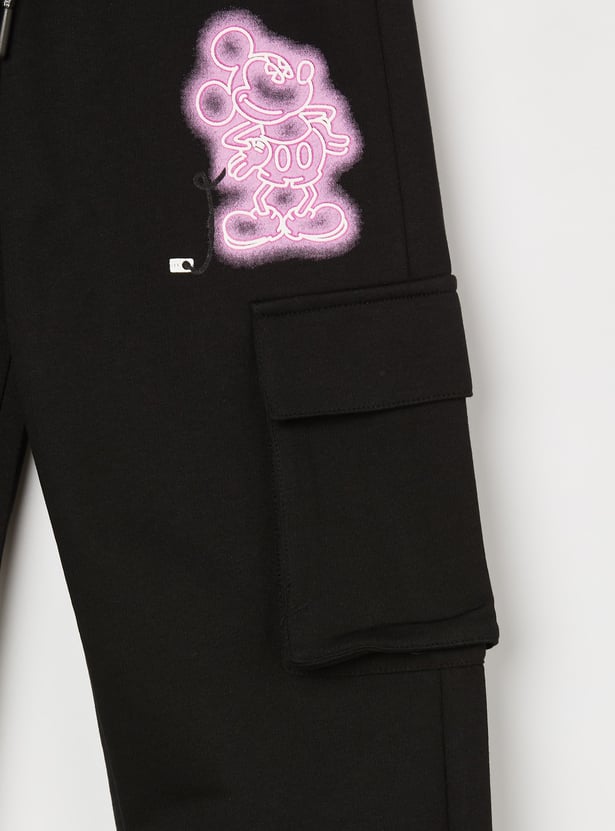 FAME FOREVER Girls Placement Print Joggers