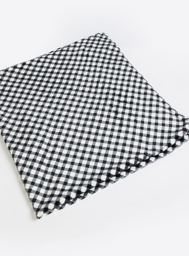 FS MINI KLUB Girls Gingham Checked Mink Single Layer Blanket