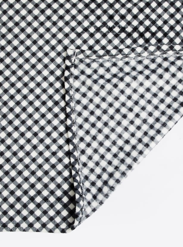 FS MINI KLUB Girls Gingham Checked Mink Single Layer Blanket