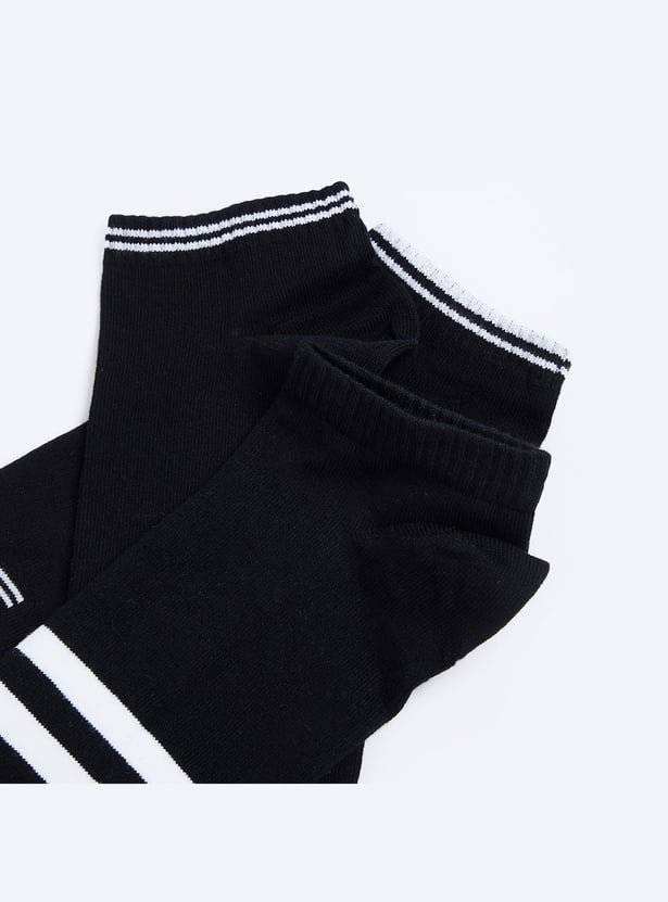 FORCA Striped Ankle Length Socks - Pack of 3
