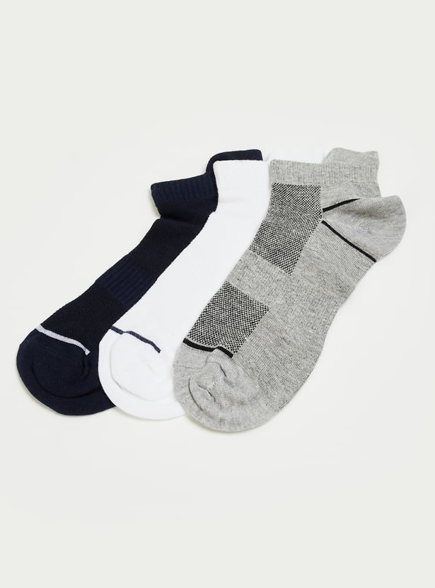 FORCA Striped Ankle-Length Socks - Pack of 3