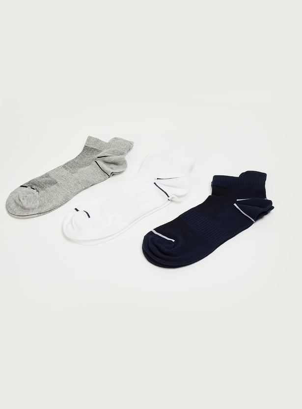 FORCA Striped Ankle-Length Socks - Pack of 3