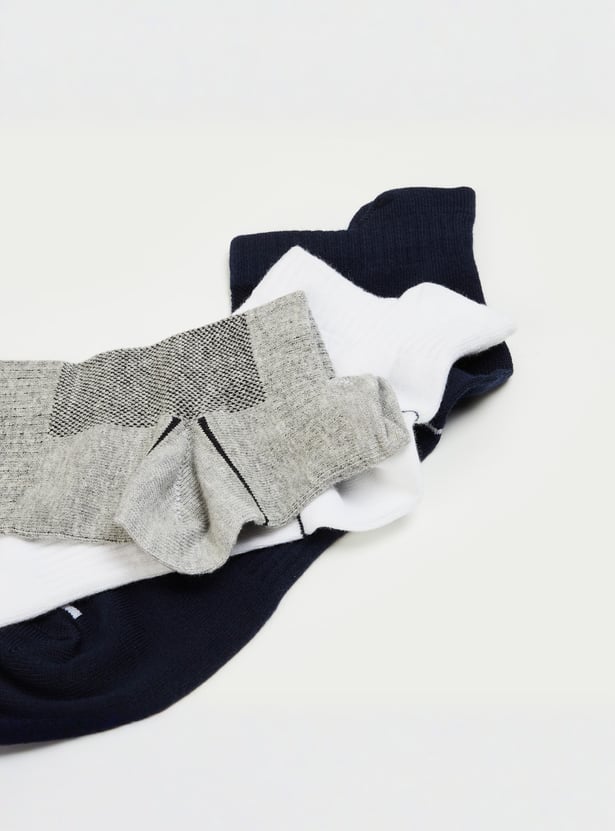 FORCA Striped Ankle-Length Socks - Pack of 3