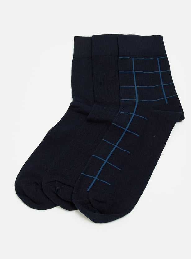 CODE Patterned Ankle-length Socks - Pack of 3