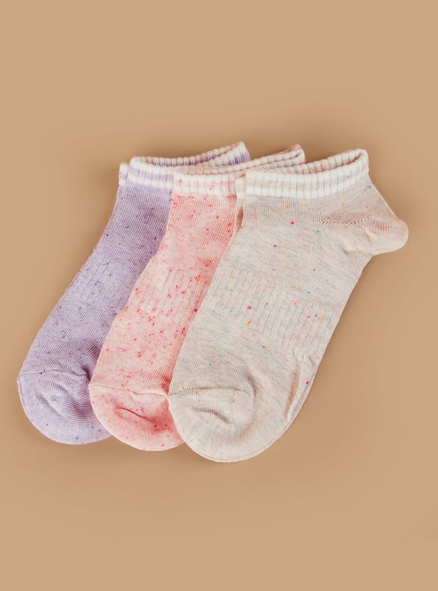 GINGER Knitted Ankle-Length Socks - Pack of 3