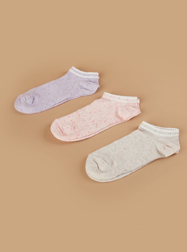 GINGER Knitted Ankle-Length Socks - Pack of 3