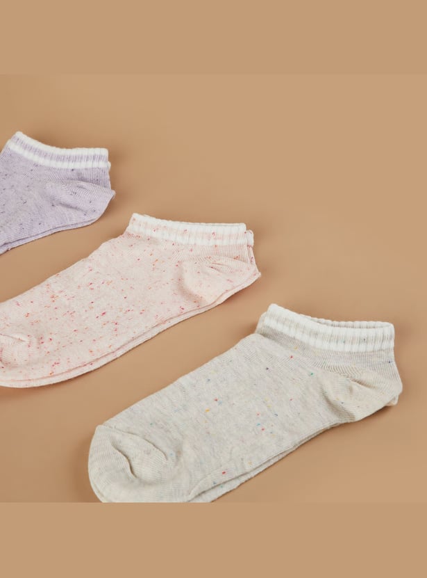 GINGER Knitted Ankle-Length Socks - Pack of 3
