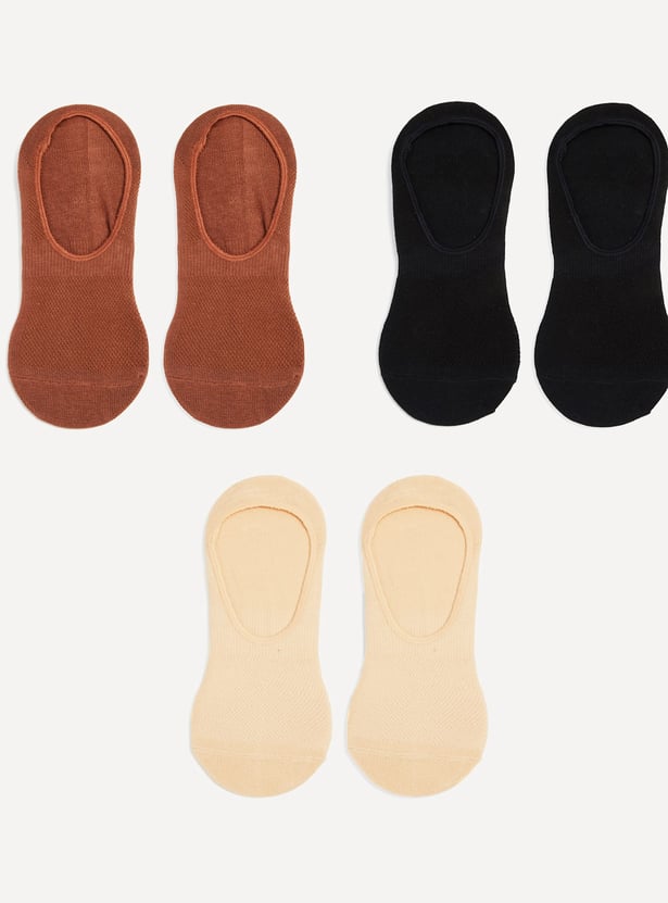 GINGER Knitted No-Show Socks - Pack of 3