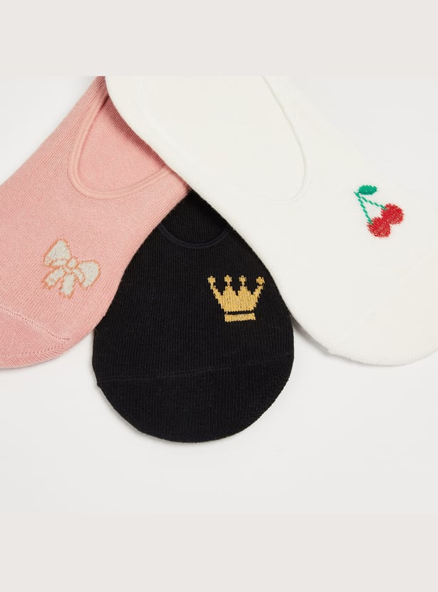 GINGER Knitted No-Show Socks - Pack of 3