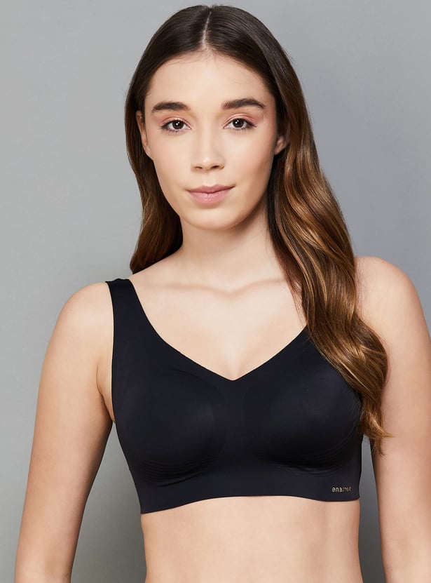 ENAMOR Solid Padded Non-Wired Sports Bra