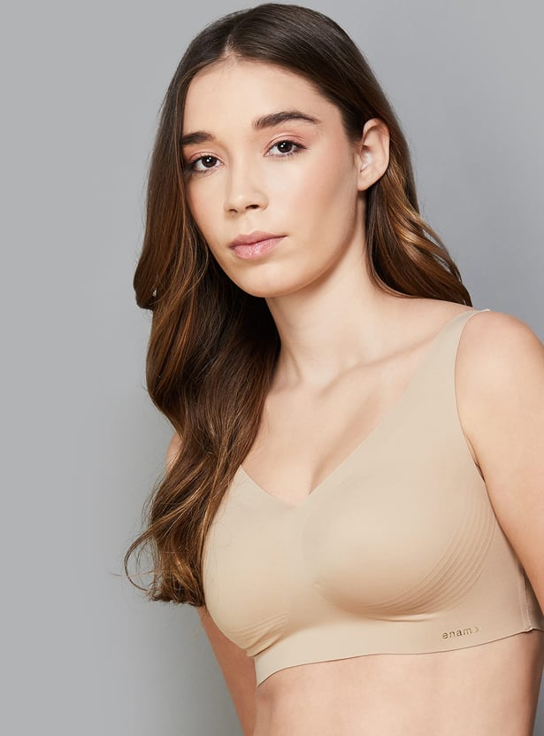 ENAMOR Solid Padded Non-Wired Sports Bra