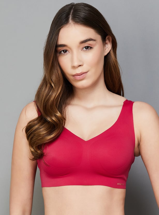 ENAMOR Solid Padded Non-Wired Sports Bra