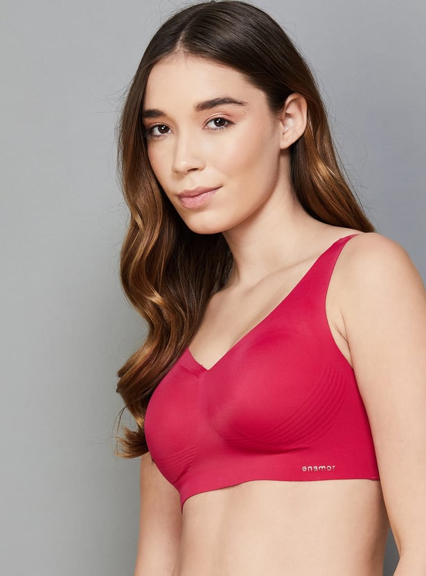 ENAMOR Solid Padded Non-Wired Sports Bra