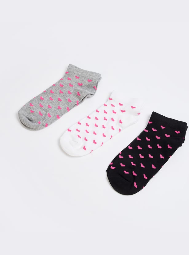 GINGER Knitted Ankle-Length Socks - Pack of 3